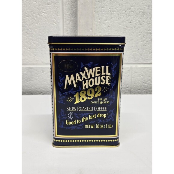 MAXWELL HOUSE 1892 "Good to the last drop" *Reproduction* Vntg ADVERTISING tin - Picture 1 of 5